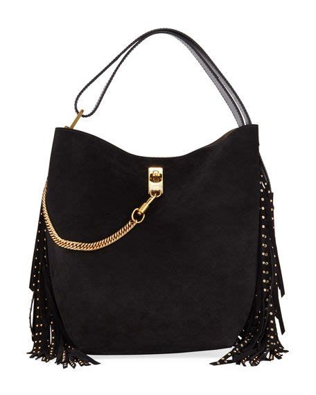 givenchy gv studded fring bucket bag|Givenchy GV Fringed Suede & Leather Bucket Bag .